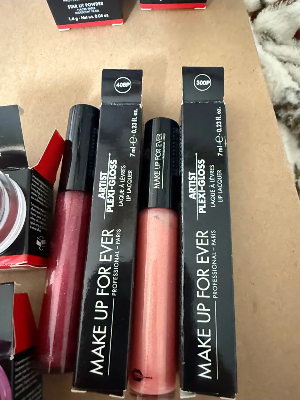 Makeup Forever Plexi-Gloss Lip Gloss Duo — Deep Berry & Soft Coral Pink